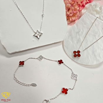 Set trang sức vàng trắng (mã set 4122)